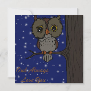 Owl Altijd van je houden Feestdagenkaart