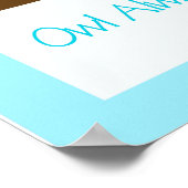 OWL Always Love you (Blauw)  MUURKUNSTAFDRUK 16x20 Poster (Hoek)