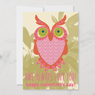 OWL ALWAYS LOVE YOU Valentines card Feestdagenkaart