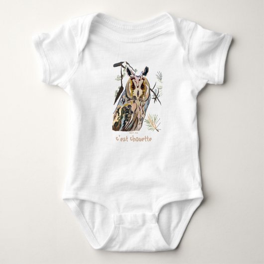Owl among pines  romper (Voorkant)