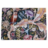 Owl and Flowers, William Morris Large Gift Bag Groot Cadeauzakje (Voorkant)