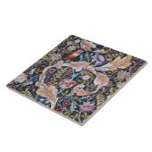 Owl and Flowers, William Morris Tegeltje (Zijkant)