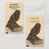 Owl Antiek Art Print Visitekaartje (Voorkant / Achterkant)