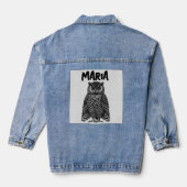 OWL ART GEPERSONALISEERDE Denim Jean Jacket (Achterkant)
