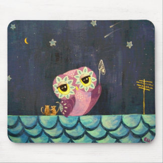 Owl Art - Vang een vallende ster Muismat