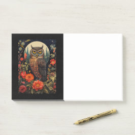Owl at Night with a Full Moon Post-it® Notes