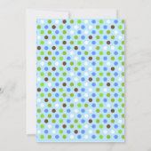 Owl Baby shower Invitation Boy Kaart (Achterkant)