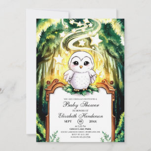 Owl Baby shower Kaart