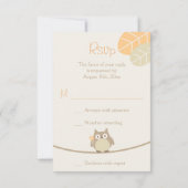 Owl Baby shower Rsvp Geslacht Neutraal (Achterkant)