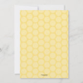 Owl baby shower uitnodiging neutraal geel grijs (Achterkant)