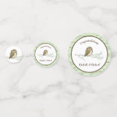 Owl Baby shower Woodland Confetti (Achterkanten)