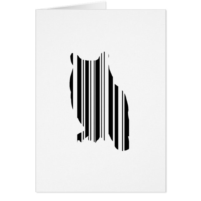 OWL BAR CODE Vogel Barcode Avian Ontwerp Patroon (Voorkant)