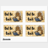 Owl be Bach Funny Owl Cartoon Rechthoekige Sticker (Vel)