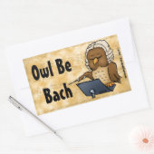 Owl be Bach Funny Owl Cartoon Rechthoekige Sticker (Envelop)