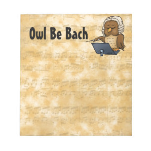 Owl be Bach Notitieblok