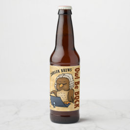 Owl Be Bock Funny Homebrew Bier Etiket