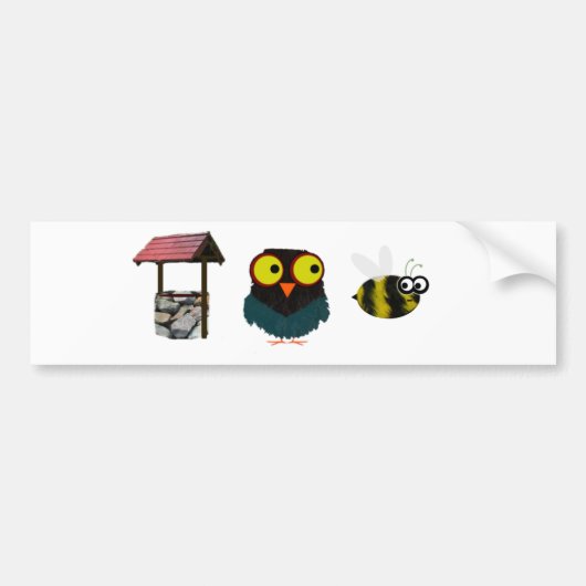 Owl bee - Bad Puns Bumpersticker (Voorkant)