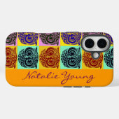 owl birds pattern / name Case-Mate iPhone case (Achterkant (horizontaal))