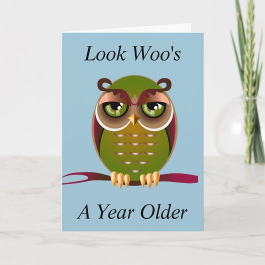 Owl Birthday Kaart (Voorkant)