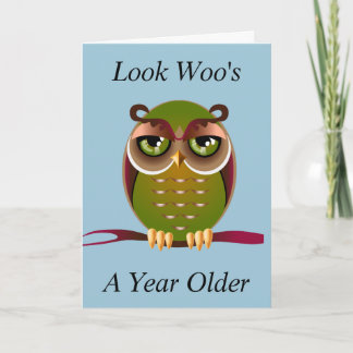 Owl Birthday Kaart