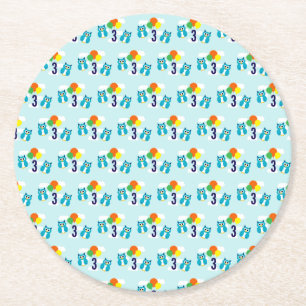 Owl Birthday Ronde Kartonnen Onderzetter