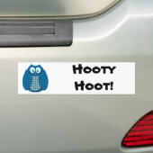 Owl - Blauw met pooldots Bumpersticker (Op auto)