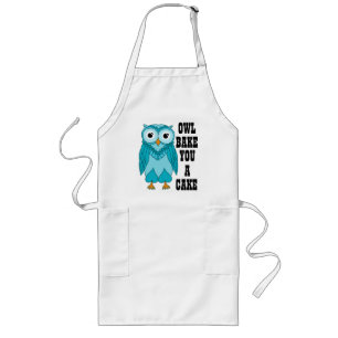 Owl Blauwgroen Lang Schort