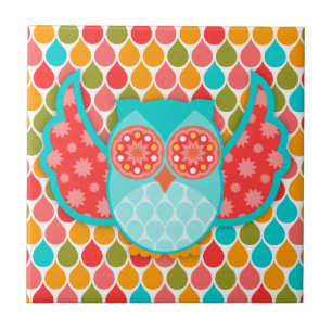 Owl Boheme Blu Tegeltje