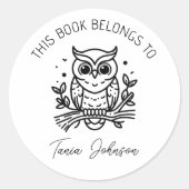 Owl Bookplate Stickers – “This Book Belongs To”  (Devant)