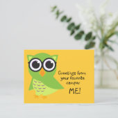 Owl Briefkaart (Staand voorkant)