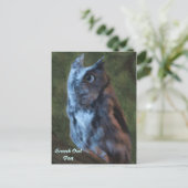 Owl Briefkaart (Staand voorkant)