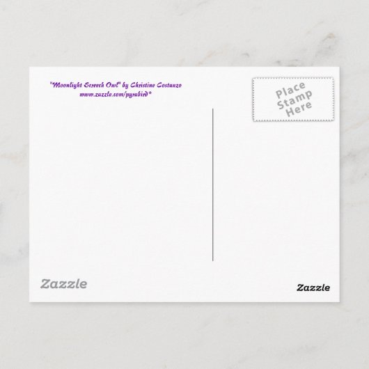 Owl Briefkaart (Achterkant)