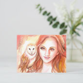 Owl Briefkaart (Staand voorkant)