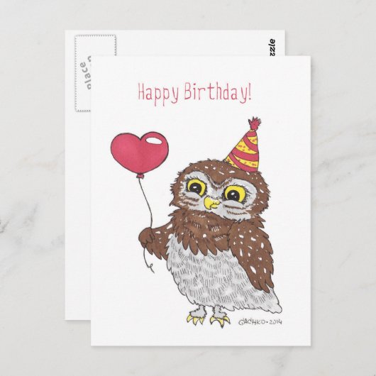 Owl Briefkaart (Voorkant / Achterkant)