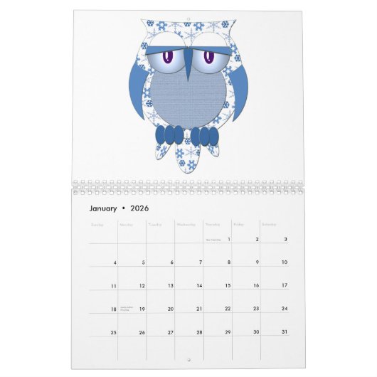 Owl Calendar Kalender (Jan 2026)