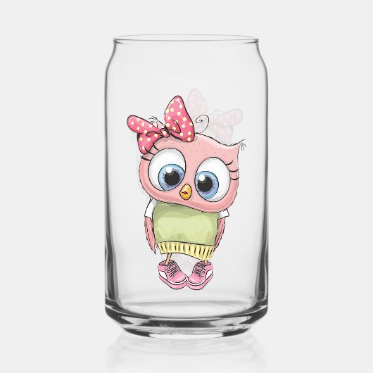 Owl Can Glass Blikvorm Glas (Voorkant)