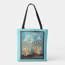 Owl Canvas tas