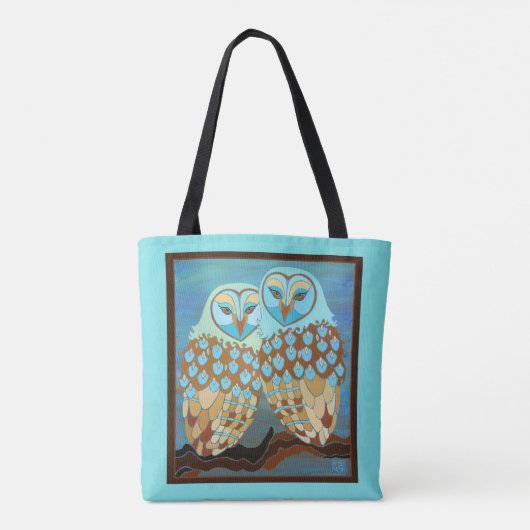 Owl Canvas tas (Achterkant)