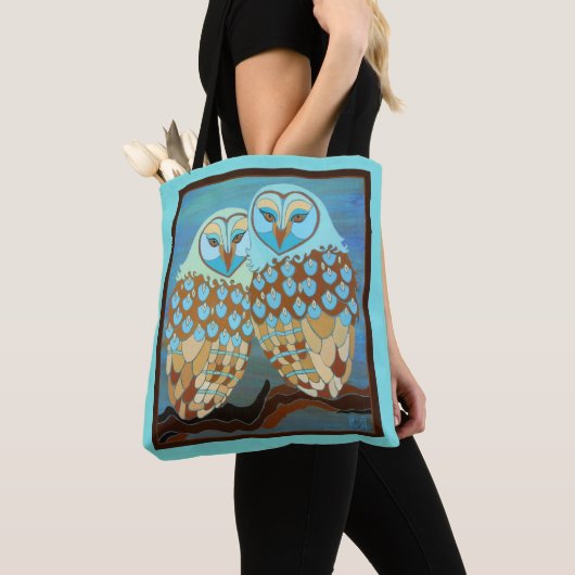 Owl Canvas tas (Dichtbij)