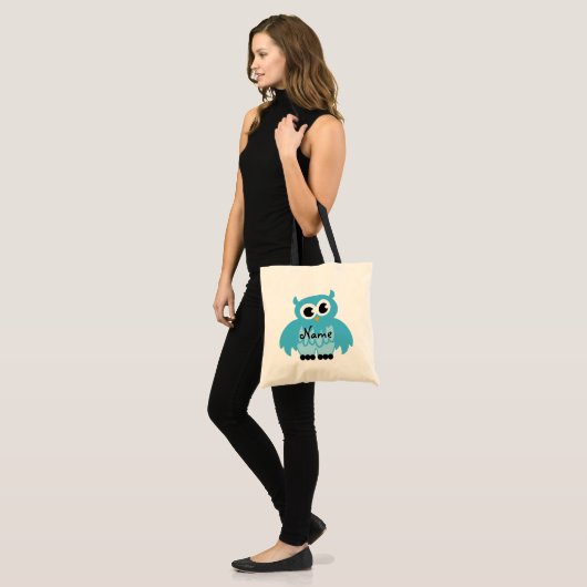 Owl canvas tas |  met naam (Voorkant (model))