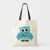 Owl canvas tas |  met naam (Voorkant)