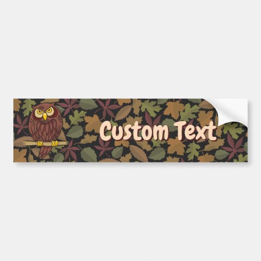 Owl Cartoon Bumpersticker (Voorkant)