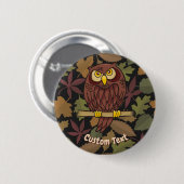 Owl Cartoon Button (Voorkant /achterkant)