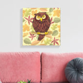 Owl Cartoon Canvas Afdruk (Insitu (Woonkamer))