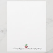 Owl Cartoon Coloring Book Page (Achterkant)