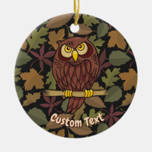 Owl Cartoon keramisch Ornament