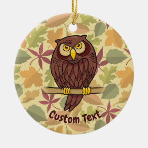 Owl Cartoon keramisch Ornament