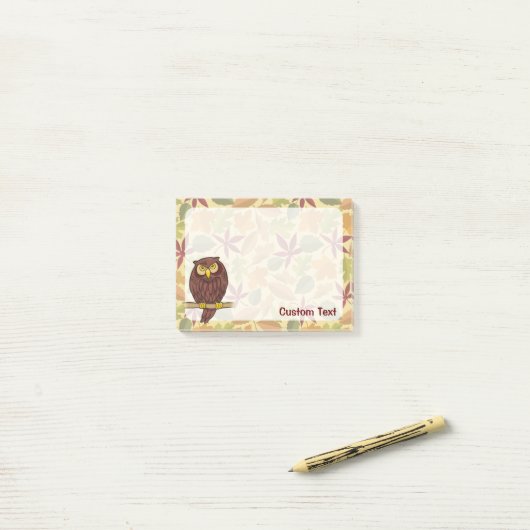 Owl Cartoon Post-it® Notes (Op bureau)