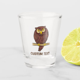 Owl Cartoon Shot Glas