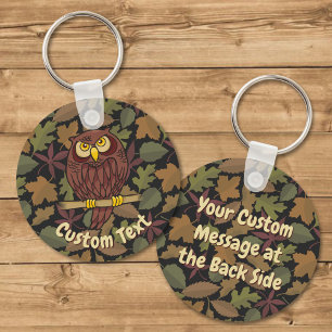 Owl Cartoon Sleutelhanger